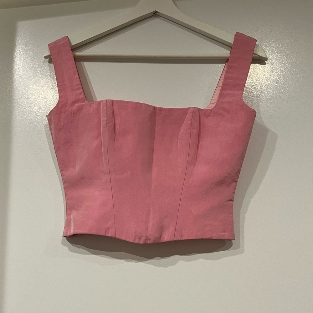Y2K VINTAGE RUE VERTE BABY PINK CORSET TOP| size 36